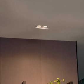 Okrúhle zapustené bodové svetlo biele GU10 50 mm 2-svetlo - Hubs