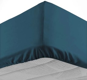 Modrá napínacia bavlnená plachta 180x200 cm Lina – douceur d'intérieur