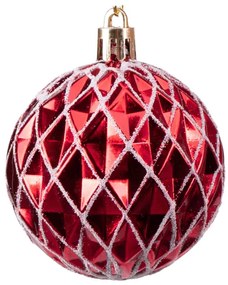 Sada vianočných závesných dekorácií SAPIN biela / červená (30 ks)