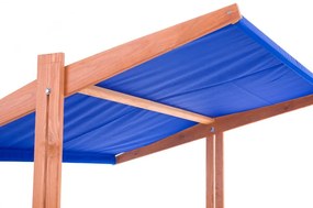 Sun Active Drevené pieskovisko so strieškou Sandy, modré - 120 cm