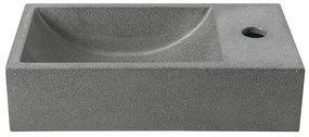 Tmavosivé betónové umývadlo 40x22 cm Crest – Sapho