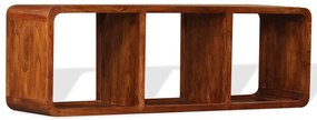 TV stolík z masívneho dreva so zakončením zo sheeshamového dreva, 120x30x40 cm