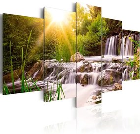 Obraz - Forest Waterfall Veľkosť: 100x50, Verzia: Premium Print