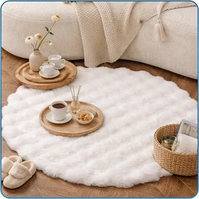 Koberec Rabbit Bubble biely kruh