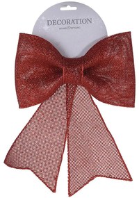 Mašlička 24 cm glitter red CAA006670