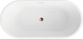 Rea Olivia, voľne stojaca 170x77 cm, biela, čierny click-clack, KPL-W6507