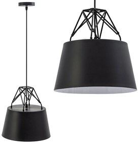 Toolight Toolight, závesná kovová stropná lampa 1xE27 APP422-1CP, čierna, OSW-00552