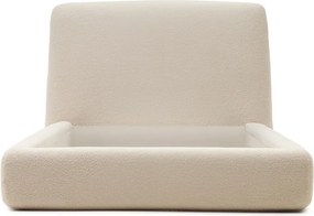 Béžová čalúnená jednolôžková posteľ 90x200 cm Martina – Kave Home