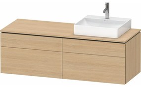 DURAVIT L-Cube závesná skrinka pod umývadlo na dosku (umývadlo vpravo), 4 zásuvky, 1420 x 550 x 482 mm, dub prírodný, LC4870R30300000