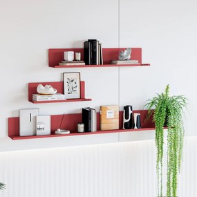 Poličky na stenu JOANNE 700 mm, Modern: červená