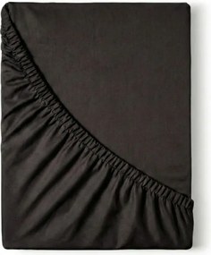 Kvalitex Saténové prestieradlo s gumou čierna, 80 x 200 cm