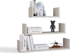 Sada 3 ks nástěnných polic Mobi kašmírová