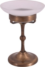Slezák - RAV Mydelnička sklenená MORAVA RETRO - MKA0301SM, Stará mosadz (Bronz)