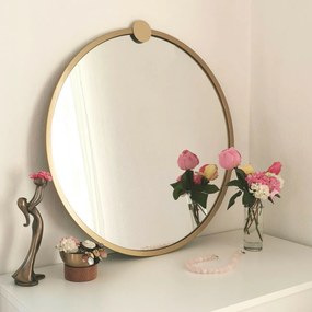Zrkadlo Gold Metal Ayna 60 cm