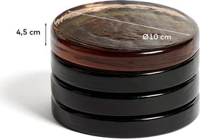 Sklenené tácky v súprave 4 ks Obila – Kave Home