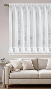 VIANOČNÁ ZÁCLONA NA PÁSKE FLAKE 350X160 CM BIELA
