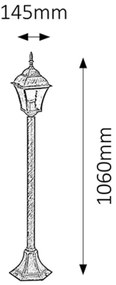 Rabalux 8395 - Vonkajšia lampa TOSCANA 1xE27/60W/230V