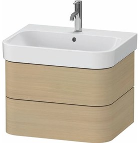 DURAVIT Happy D.2 Plus závesná skrinka pod umývadlo, 2 zásuvky, 625 x 490 x 415 mm, dub Mediterrane, HP4386071710000