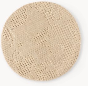 Okrúhly ručne tuftovaný vlnený koberec Merima