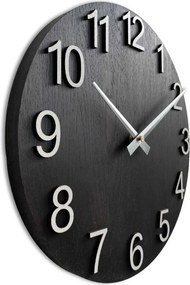 SENTOP | Dizajnové nástenné hodiny z masívneho dreva I SENTOP MAS017-3169-hands/silver analógové