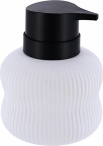 Dávkovač mydla Ceran, biela/s čiernymi prvkami, 300 ml