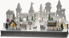 Vianočná LED dekorácia z topoľového dreva's časovačom Castle