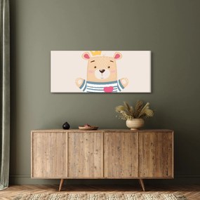 Obraz - Medvedík s korunkou (120x50 cm)
