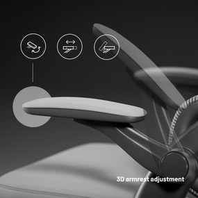 Ergonomická kancelárska stolička Diablo V-Light, sivá