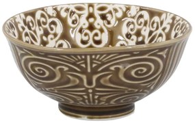 Ružová porcelánová miska s kvetmi vo vnútri Arés - Ø12*5,5 cm / 300ml