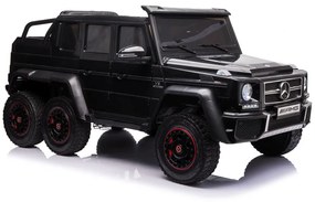 LEAN CARS ELEKTRICKÉ AUTÍČKO MERCEDES G63 6x4  - ČIERNE - MOTOR 4X45W - BATÉRIA - 2x12V7AH  - 2024