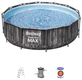 Bazén Steel Pro Max Wood 366x100 cm Bestway - 5614X