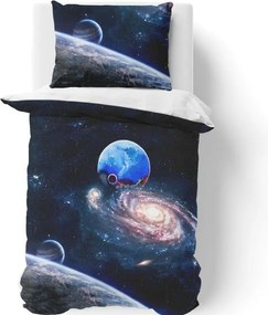 Kvalitex Bavlnené obliečky Vesmír 3D, 140 x 200 cm, 70 x 90 cm