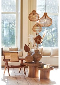 Okrúhly odkladací stolík z mangového dreva ø 60 cm Kalomo – Light &amp; Living