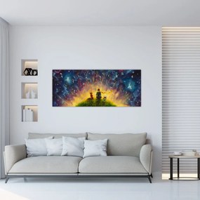 Obraz - Malý princ a líška (120x50 cm)
