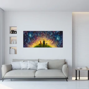 Obraz - Malý princ a líška (120x50 cm)