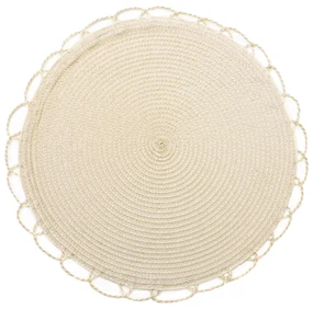 SADA 6KS PRESTIERANIE NA STÔL TINA 38 X 38 CM BÉŽOVÁ