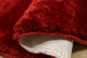 Kúpeľňový koberček Malmo červený, kruh