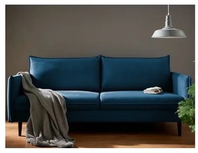 Tmavomodrá zamatová pohovka 203 cm Juli – Ropez