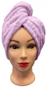 Rýchloschnúci froté Turban na vlasy fialový