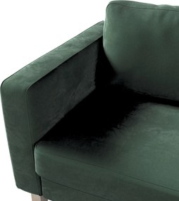 Poťah na sedačku Karlstad (nerozkladací, 3-miestny, krátky) farba produktu zelená látka lesklá, zamatová