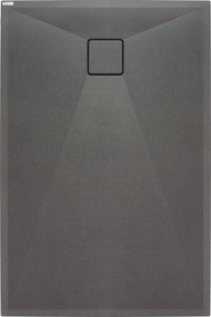 Deante Correo, obdĺžniková granitová sprchová vanička 120x70x3,5 cm, antracitová metalíza, DEA-KQR_T73B