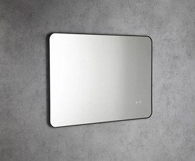 Sapho Sapho, SHARON LED podsvietené zrkadlo Ø 80c m, čierna matná (E28904CI), 31255CI