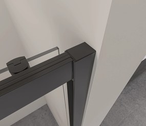 CERANO - Sprchové posuvné dvere Varone LINE Ľ/P - čierna matná, transparentné sklo - 90x195 cm, CER-CER-478081