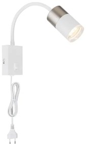 Globo 57851W - Nástenné bodové svietidlo BRISBON 1xGU10/25W/230V biela/chróm