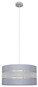 Luster na lanku HELEN 1xE27/15W/230V pr. 40 cm šedá/strieborná