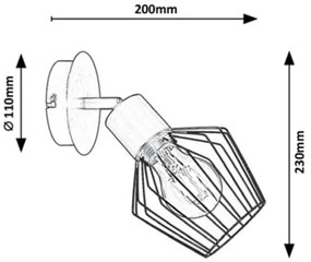 Rabalux - Nástenné svietidlo 1xE27/40W/230V