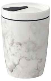 Sivo-biely porcelánový cestovný hrnček Villeroy &amp; Boch Like To Go, 290 ml