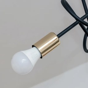 Prisadený luster OXFORD 3xE27/15W/230V zlatá/čierna