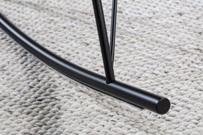 Hojdacie kreslo Scandinavia Swing biela plyšová látka