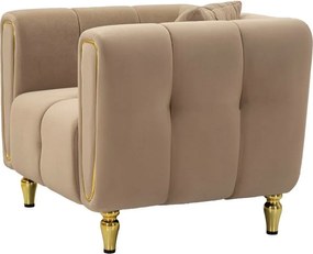 Taupe zamatové kreslo Alma – Mauro Ferretti